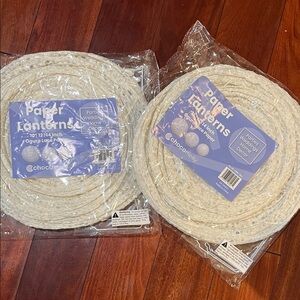 2 packages of White Paper Lanterns new